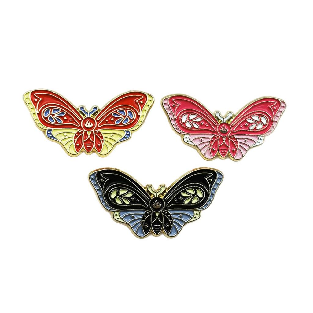 Butterfly Cartoon Insect Brooch Pin - Unique Design Alloy Badge and Corsage Accessory