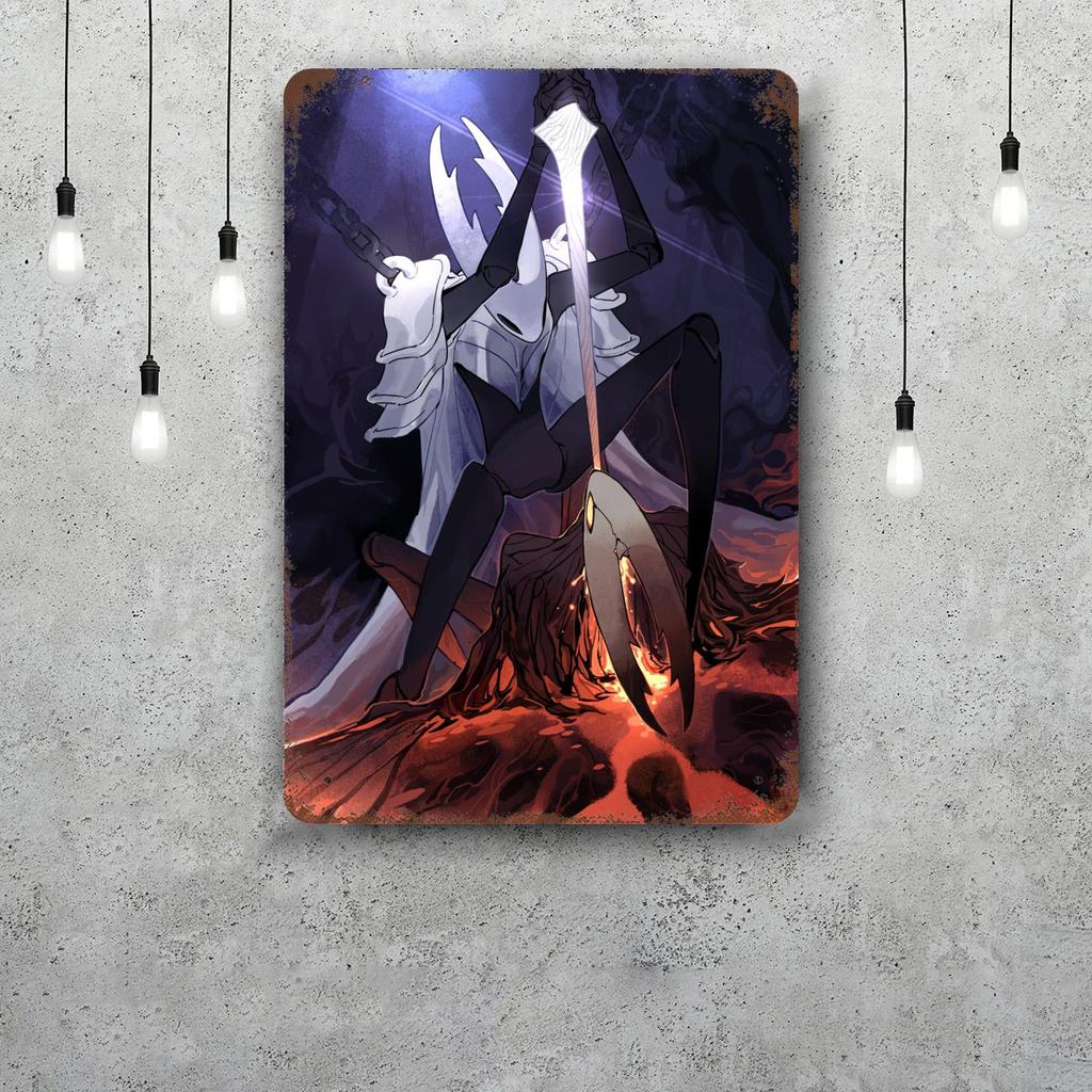 Hollow Knight Decor Poster Vintage Tin Sign Metal Sign Decorative Plaque for Pub Bar Man Cave Club Wall Decoration