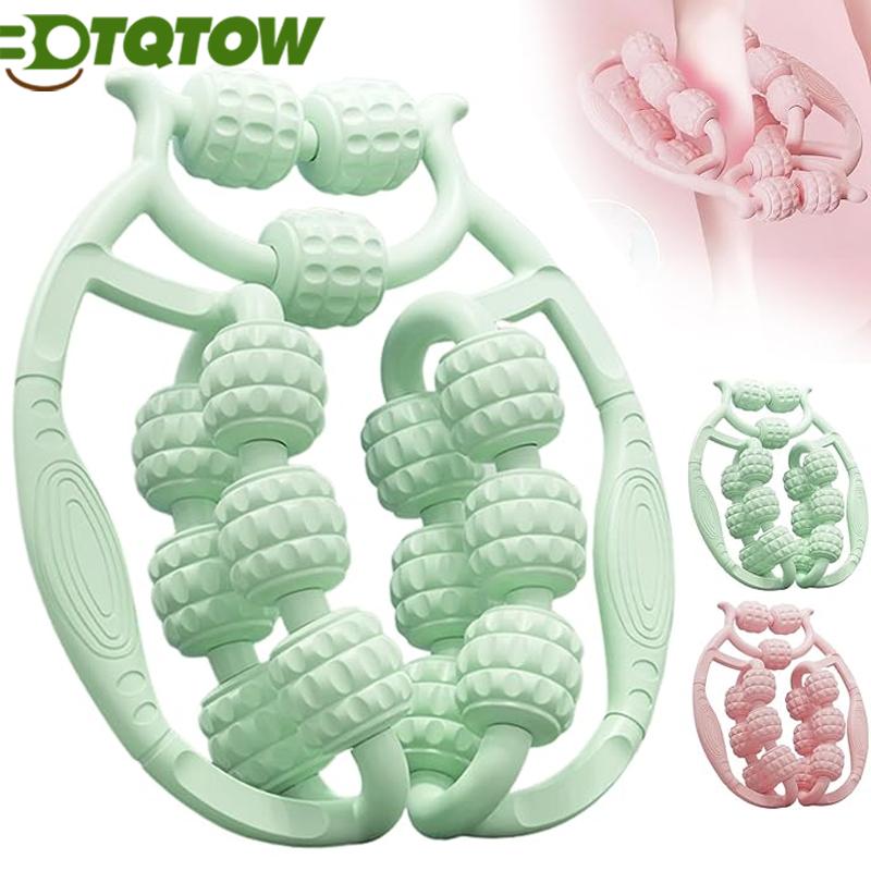 15-Wheel Leg Massager Roller For Athletes Muscle Recovery Cramp Relief 360° Adjustable Clamp Design