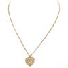 Auth DIOR Necklace CD Logo Heart Motif di6609aa