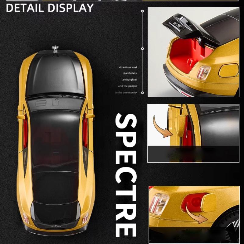 1:24 Rolls Royce SPECTRE Alloy Diecast Model Car Sound & Light Collection Gifts Christmas Present For Friend Birthday Gifts C505