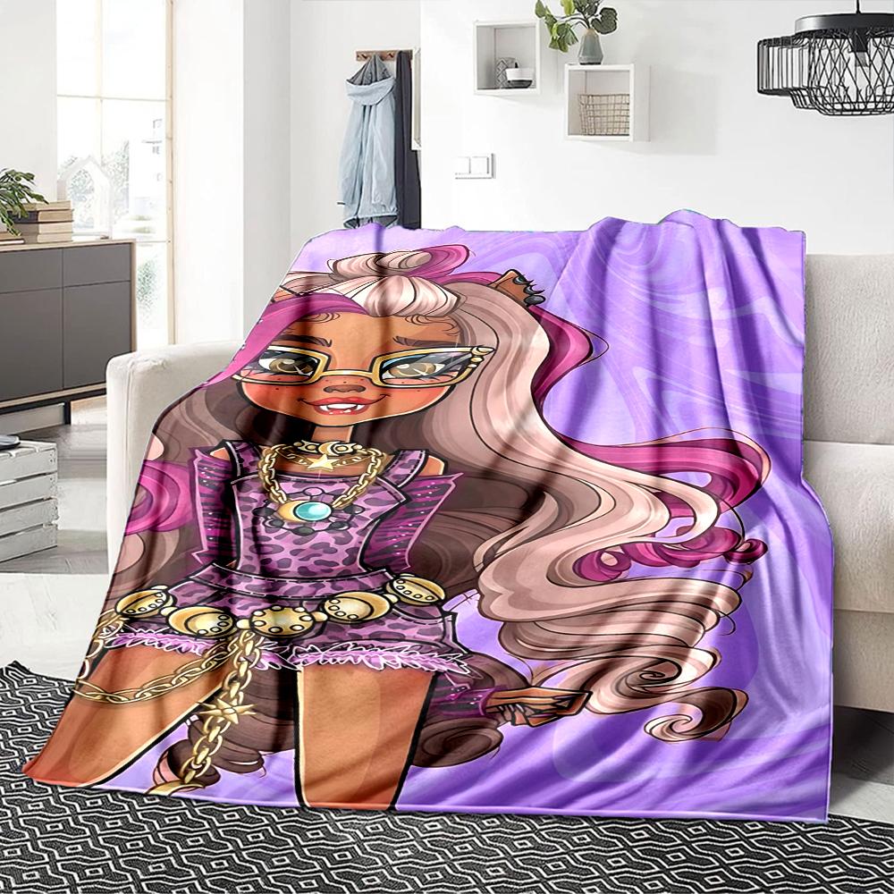 1Pc Purple Fashion Fantasy Blanket For Couch Bed Plush Cozy Fuzzy Blanket Super Soft Warm Blankets For Fall And Winter 091836