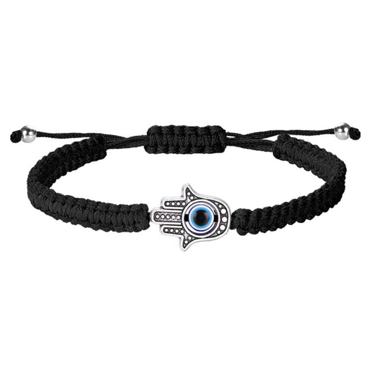 Evil Eye Adjustable Bracelet Set: 12-Piece Woven Rope with 7 Knots