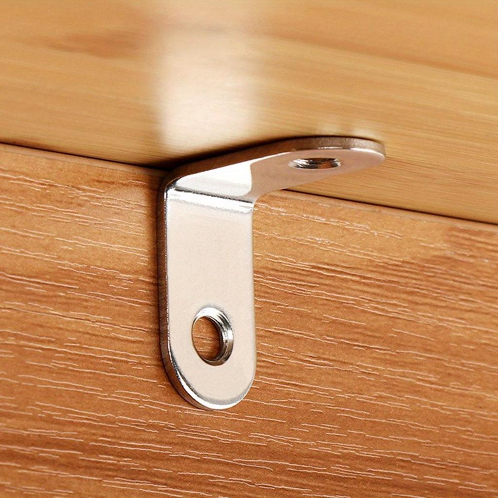 10 szt. Wspornik kątowy w kształcie litery L Zestaw wsporników narożnych ze śrubami, Wspornik narożny ze stali nierdzewnej