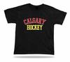 CALGARY HOCKEY T-shirt Tee Red White Black Yellow AB CANADA Ice Apparel Winter