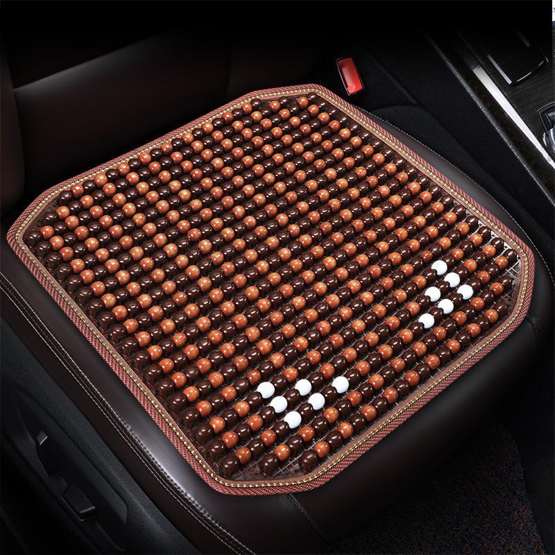 Wood Bead Ventilated Car Seat Cushion - Breathable, Universal Fit for All Seasons, Single Piece