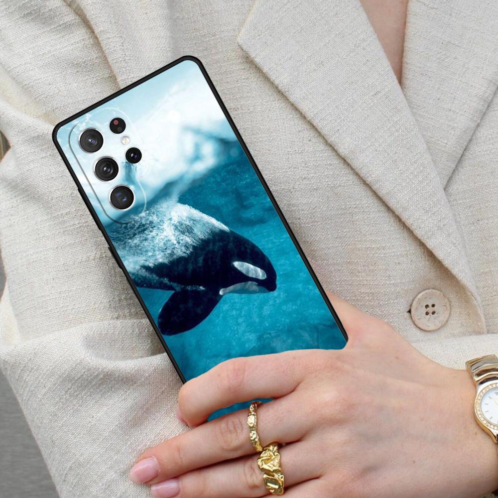Novelty Killer Whale Cell Phone Case for Samsung Galaxy S26 Ultra S25 S24 S23 S22 S21 S20 Note10 Cover