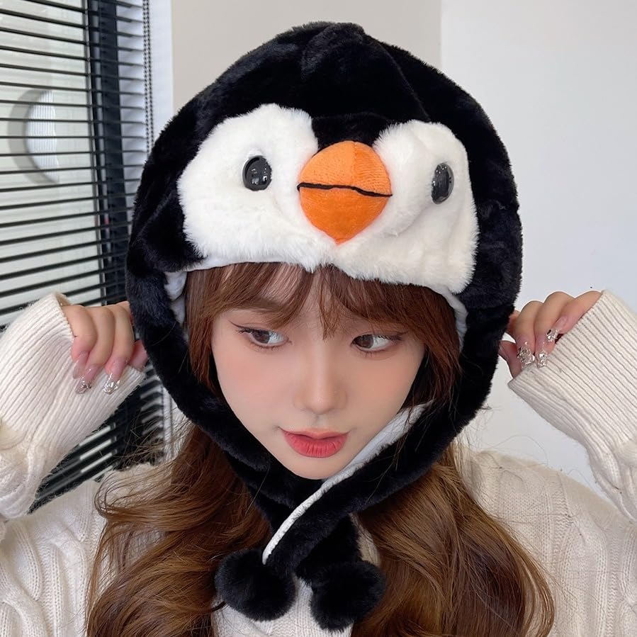 Jixin4you Animal Hat, New Year's Gift, Warm, Christmas, Kigurumi, Cosplay, Halloween, Tiger, Year of the Tiger, Year of the Rabbit, Plush Toy for