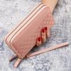 1Pc New Wallet, Women's Long Zipper Wallet, Fashionable Embossed Large-capacity Mother's Mobile Phone Change Clutch Bag