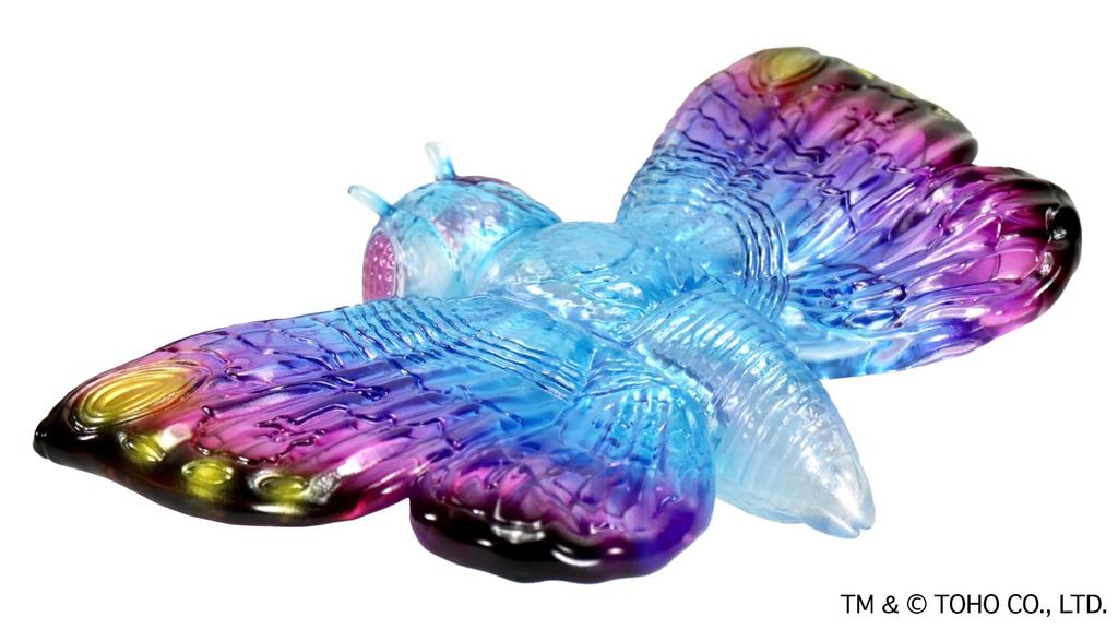 CCP Middle Size Series Godzilla EX Mothra Clear Blue Pink 150mm PVC Soft Vinyl Figure [6th Edition] (1992) Ver. Approx. Pre-painted