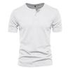 Men Henley Collar Short Sleeve Quick Dry Mesh Casual Sports Loose T Shirt