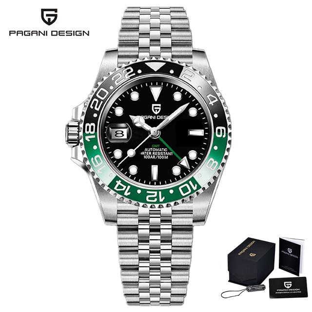PAGANI DESIGN V3 Version GMT Uhren Herren Luxus Saphir Automatisch Mechanische Uhr 40MM Edelstahl Wasserdichte Uhr