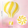 12In Colorful Lollipop Hot Air Balloon Paper Lantern,DIY,Foldable,Reusable|For Party Decoration,Christmas,Wedding, and Birthday
