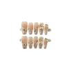 Women Press‑On Nails Pure‑Handmade Autumn Winter Brown Blush Pile Rhinestone Sparkling False Nail Patches