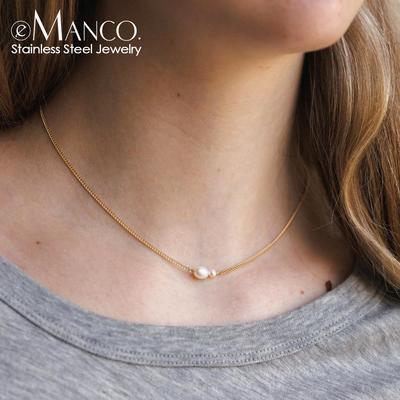 eManco Baroque Pearl Clavicle Necklace - Luxurious European & American Design