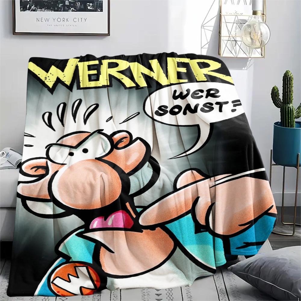 1 Stück Werner Comic-Druck Flanelldecke, Hohe Qualität, Bequem für alle Jahreszeiten, Heimdekoration, Wärme und Komfort, Perfekt für Weihnachtsgeschenke245