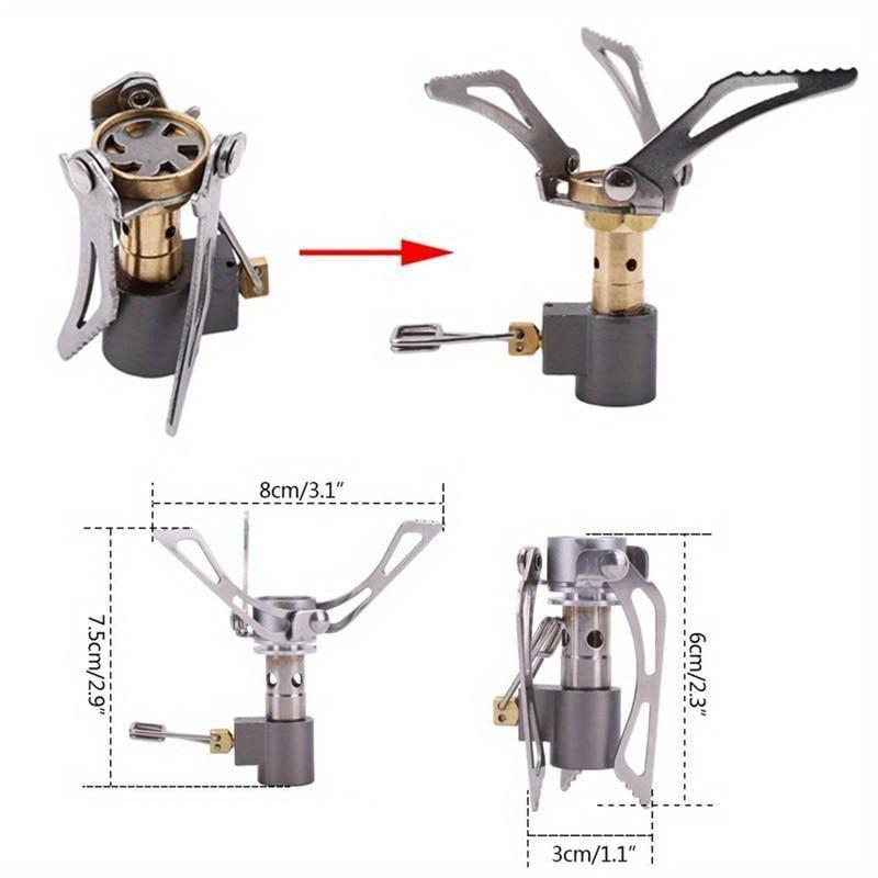 

1 шт. Мини-походные плиты Складная уличная газовая плита Портативная печь для приготовления пищи Пикник Раздельные плиты Горелки 1pc белый