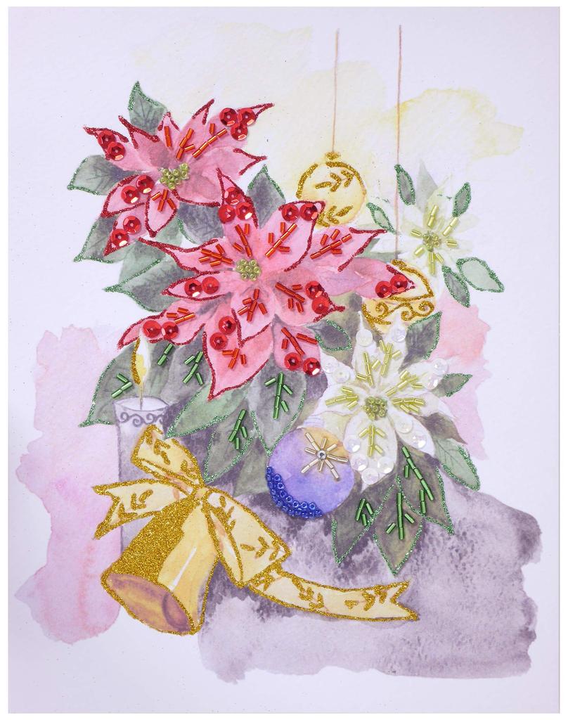 MIYUKI Bead Kit, Bead Decor Kit Part 20, Flower Decor 12 Months Series, Poinsettia, December BHD-141