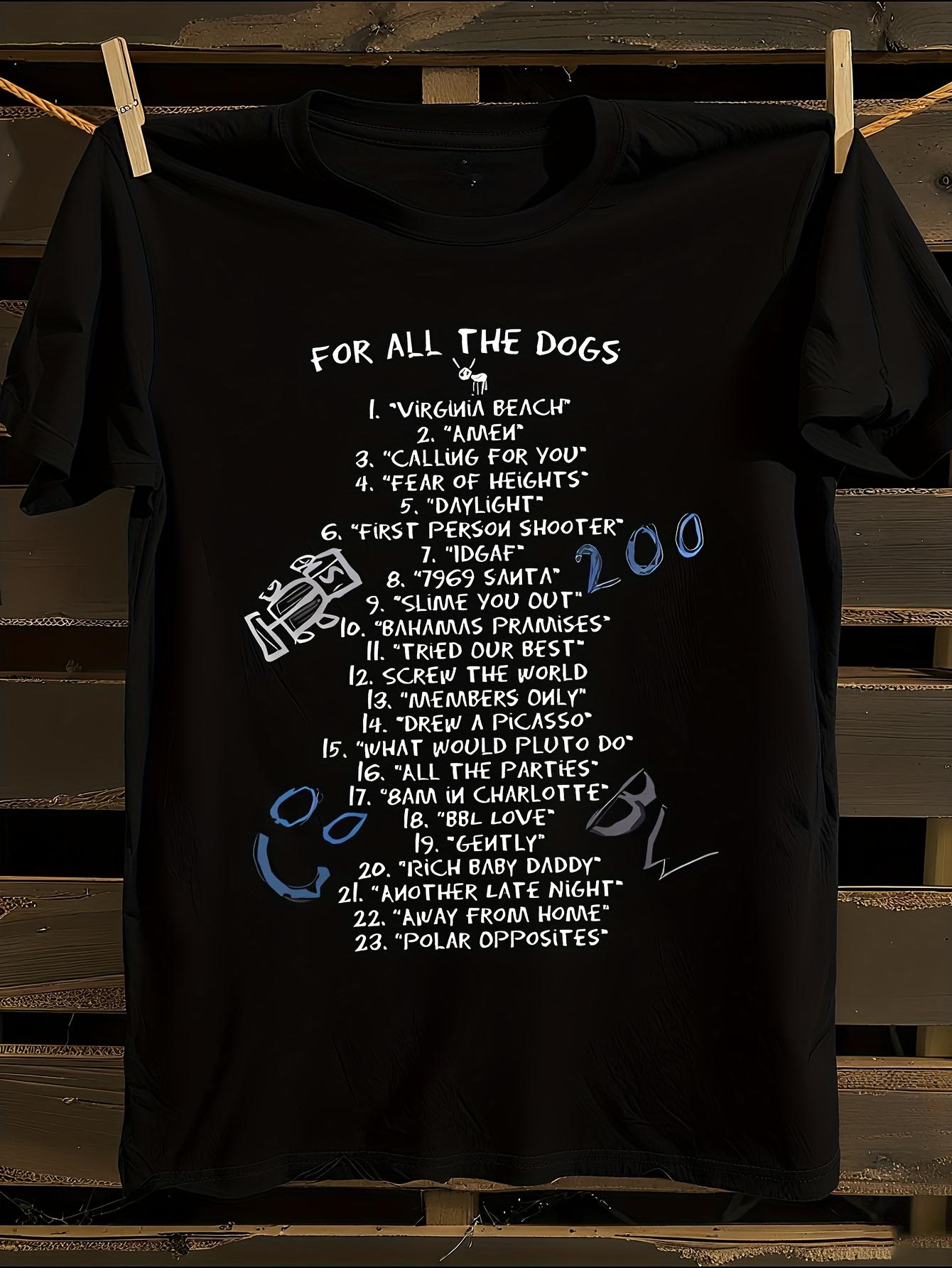 Drake for All The Dogs Album Lyrics T-shirt S