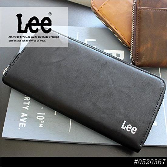 Lee Long Wallet with Round Zipper and Coin 0520367 Men's Case, Chocolate,