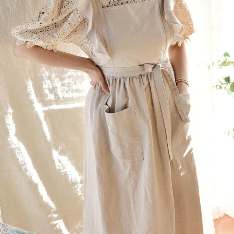 BELLELIFE Washing Basic Ruffle Apron