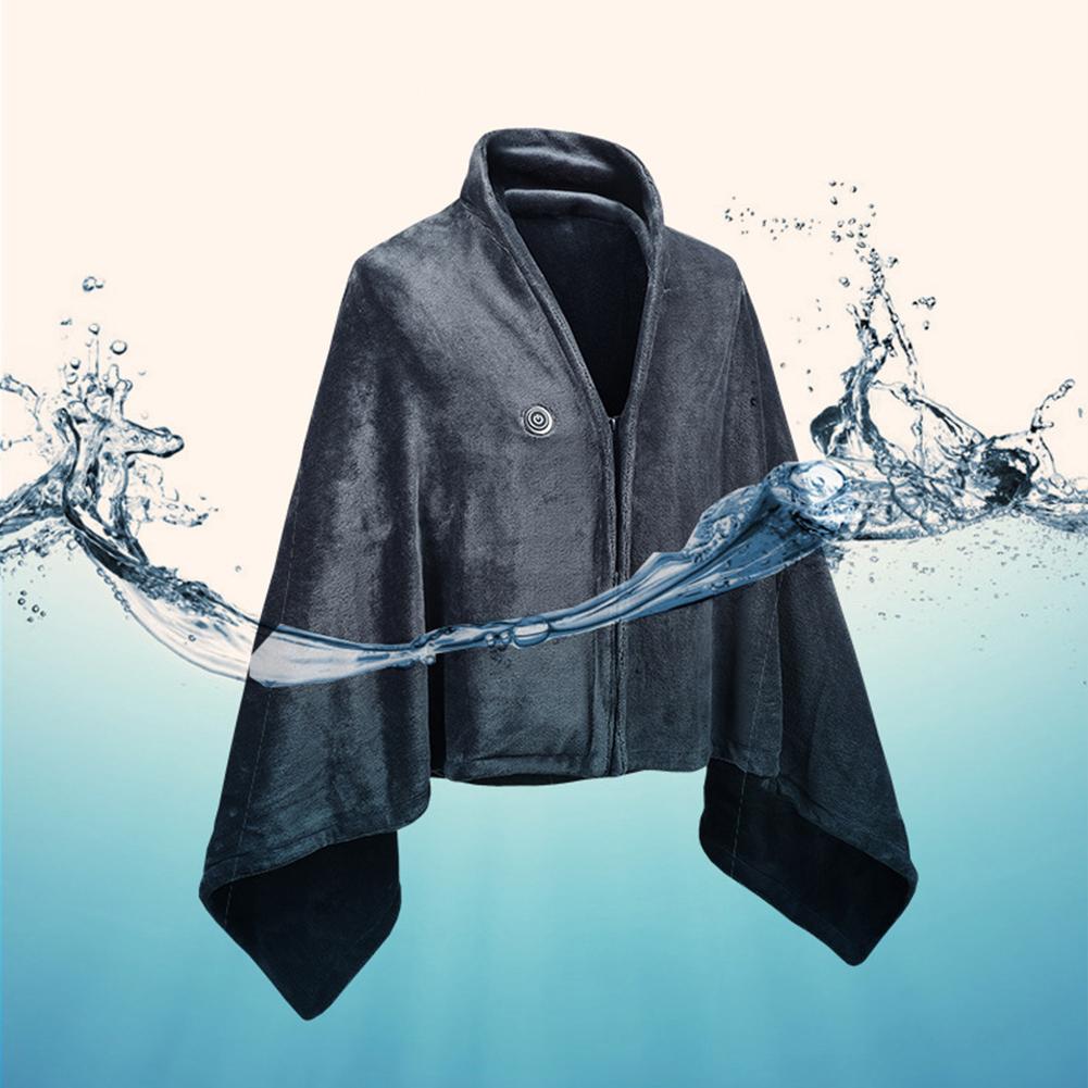 2024 USB Coral Velvet Electric Heated Blanket Rechargeable Office Thermal Warmer Pads Outdoor Camping Wearable Heating Blanket