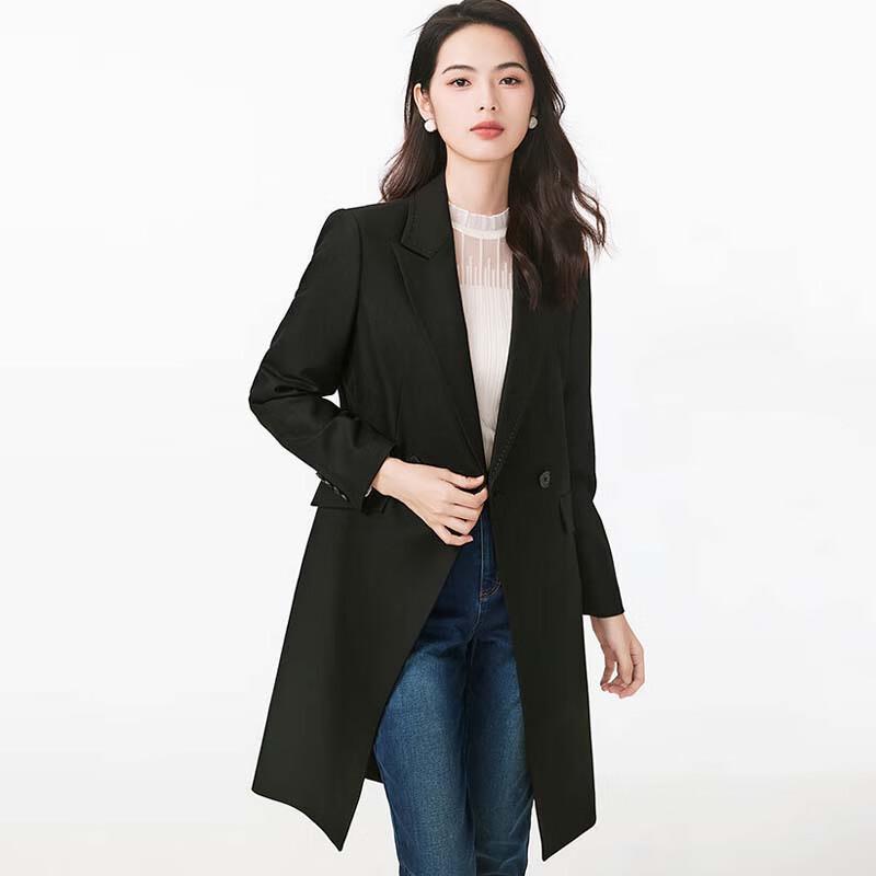 JESSIE Women's Lapel Mid-Length Wool Blend Coat AMFGA127