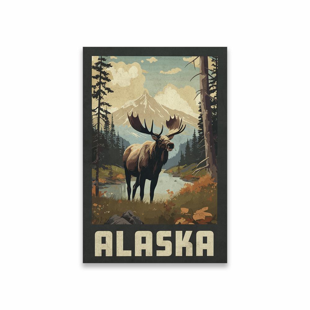 Costa Rica Travel Poster Print London Bridge Vintage Travel Poster Alaska the Last Frontier Bald Eagle Canvas Painting Decor