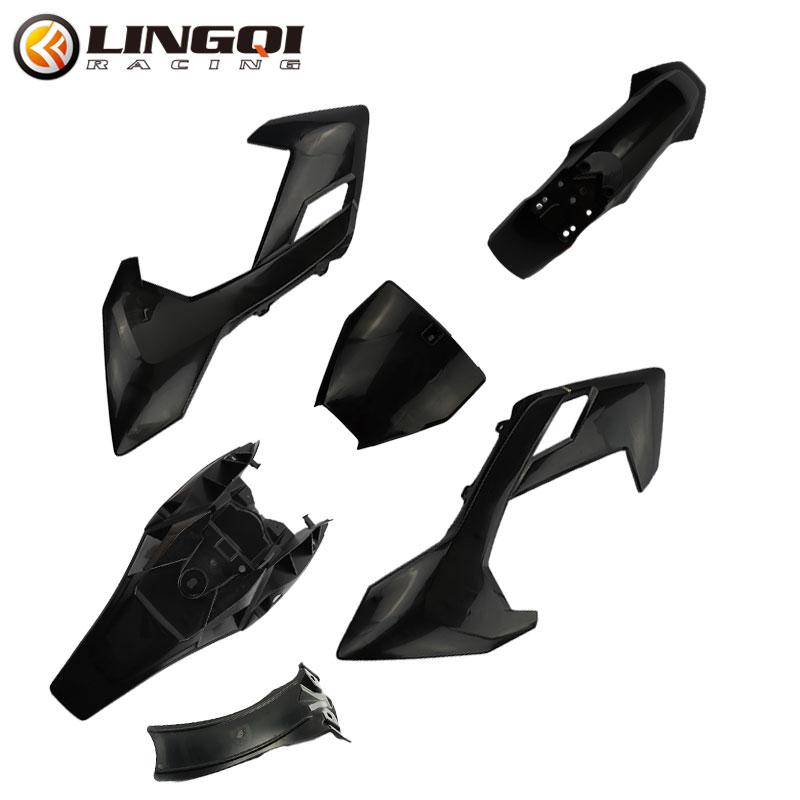 

LINGQI RACING Пластиковые комплекты обвеса корпуса Панель Защитная накладка на крыло Детали Для китайского Husqvarna 50 Питбайк Мотоцикл чёрный