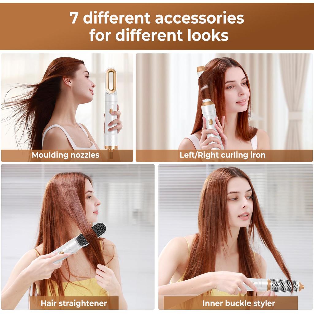 New Multi-Functional Brushless Hot Air Comb: Ionic Styler & Hair Dryer with Automatic Suction