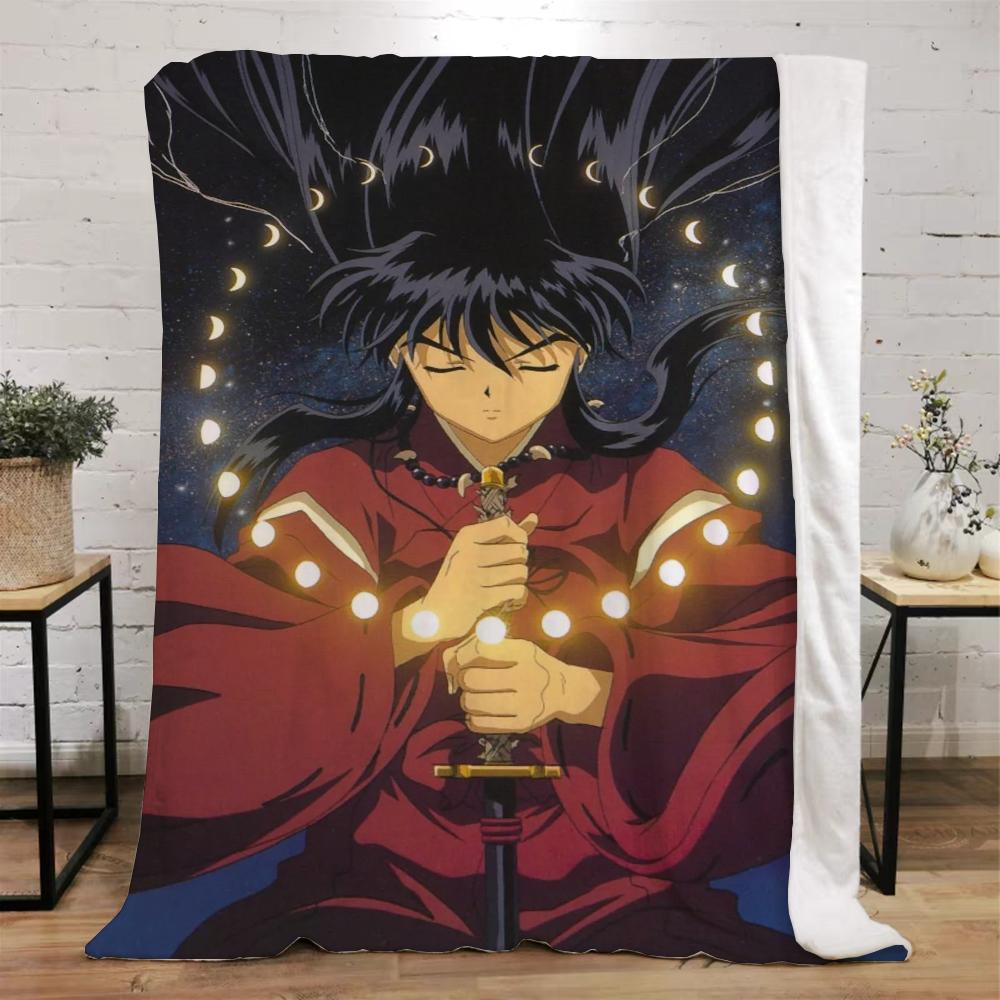 Inuyasha Warm Winter Blankets for Sofa Cover Blanket Bed Throw Luxury Bedding Beach Towel Knitted Plaid Home and Decoration Knee