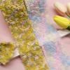 5Yards 3D Rose Flower Embroidered Lace Trim Ribbon Fabric DIY Clothing Accessorie Hand Sewn Wedding Headdress Bow