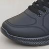 Men's Waterproof Black Leather Autumn Work & Casual Running Shoes