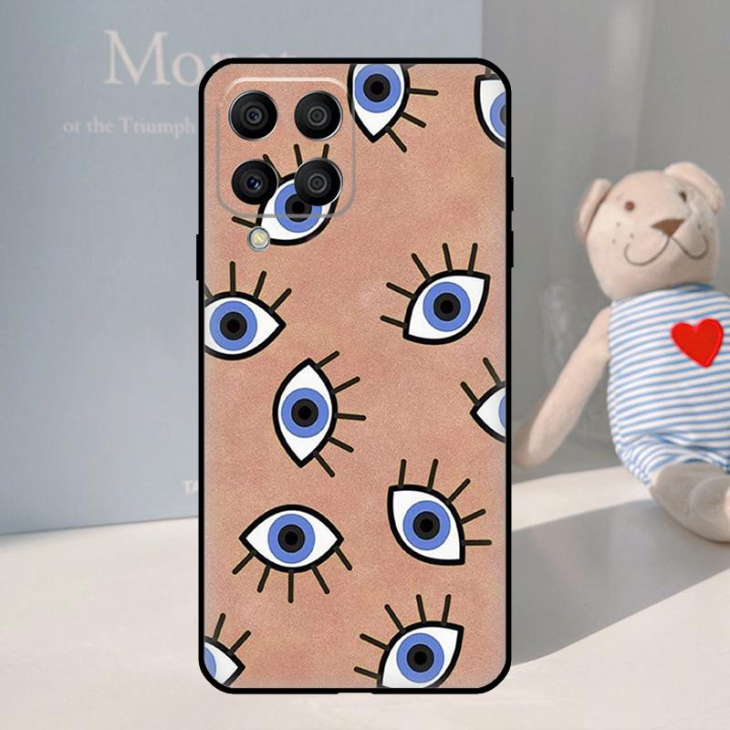 Lucky Eye Blue Evil Eye Print For Samsung Galaxy M12 M32 M52 M31 M55 M15 M11 M21 M13 M33 M35 M53 M14 M34 M54 M06 M16 Case