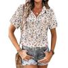 Lässiges Neues Damen Hawaiihemd Revers Knopf Mode Bedrucktes Kurzarm Blumenhemd Vintage Sommerurlaub Strand Knopfhemd