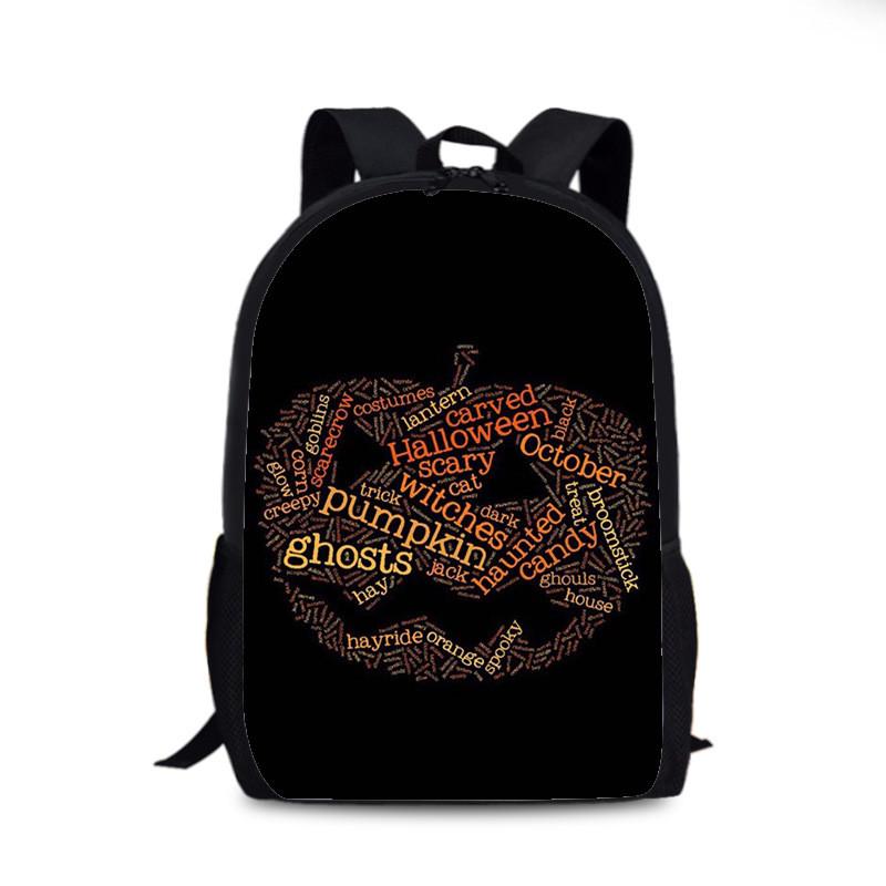 Halloween Fledermaus Kürbis Rucksack Aus Nylonmaterial Für Den Täglichen Gebrauch Und Street Style
