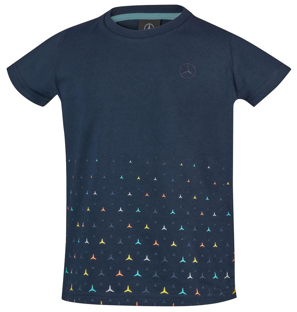Mercedes-Benz Collection Genuine Star Pattern T-Shirt, Kids, Dark Blue, 116/122