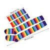 Colorful Rainbow Stockings Cute Thigh Over Knee Dance Socks Striped Arm Warmer Gloves Christmas Gifts Cosplay Costume