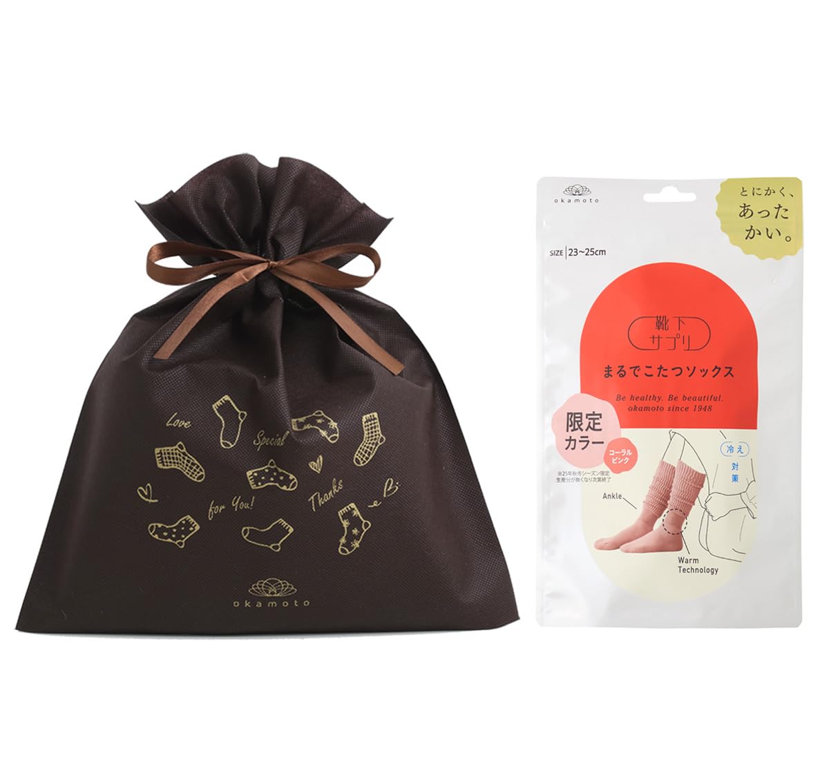 

Okamoto Sock Just Like a Kotatsu Cold Cold Room Gift Coral Supplement, Socks, Women s, Warm, Protection, Winter, Weather, Socks, (Non-Woven Fabric),