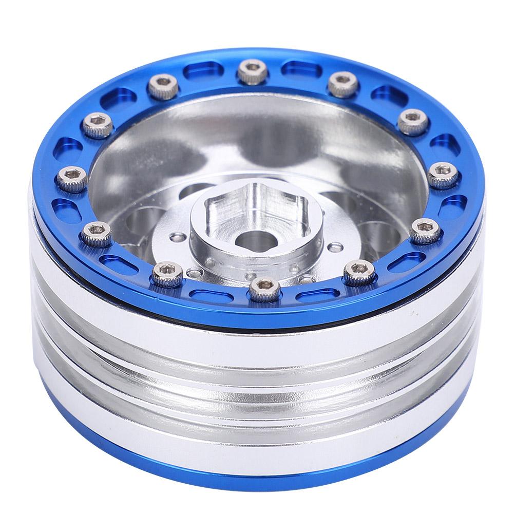 4pcs Metal Wheel Hub RC Car A Essories Fit for 1Celsius10 RC Crawler 1.9 Inch(Red Black )