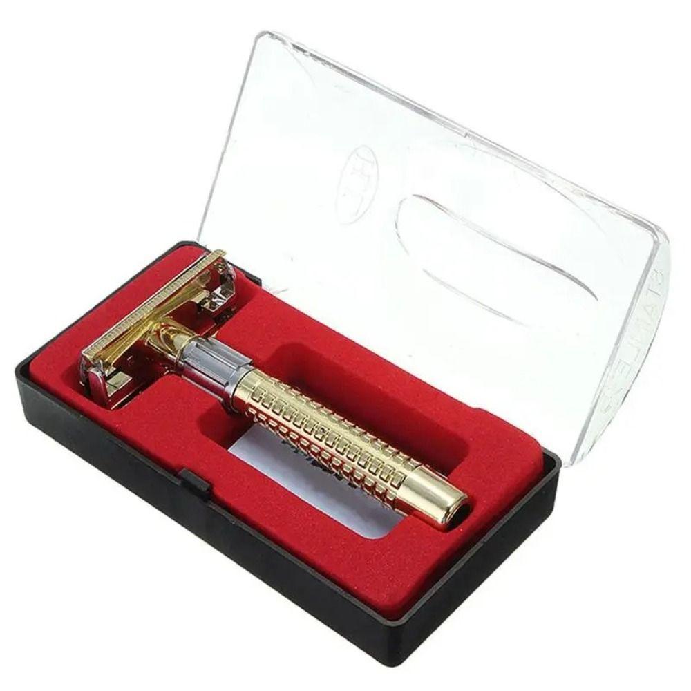Double Edge Handle Razor Stainless Steel Facial Shave Exquisite Safety Razor Barber