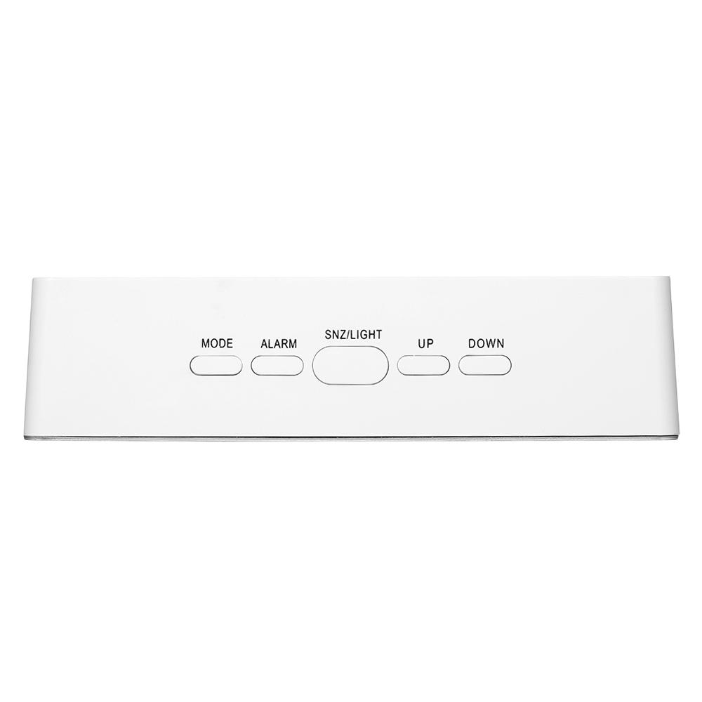 Multifunctional Plastic Mirror LED Night Light Thermometer Digital Wall Clock Lamp Alarm Clock