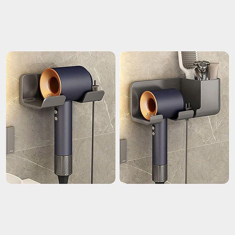 Punch-Free Bathroom Wall Mounted Hair Dryer Holder Storage Rack Organizer Shelf