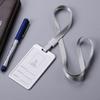Company Business Certificate Identity Metal Case Pass Tag ID Card Holder with Lanyard Work Badge