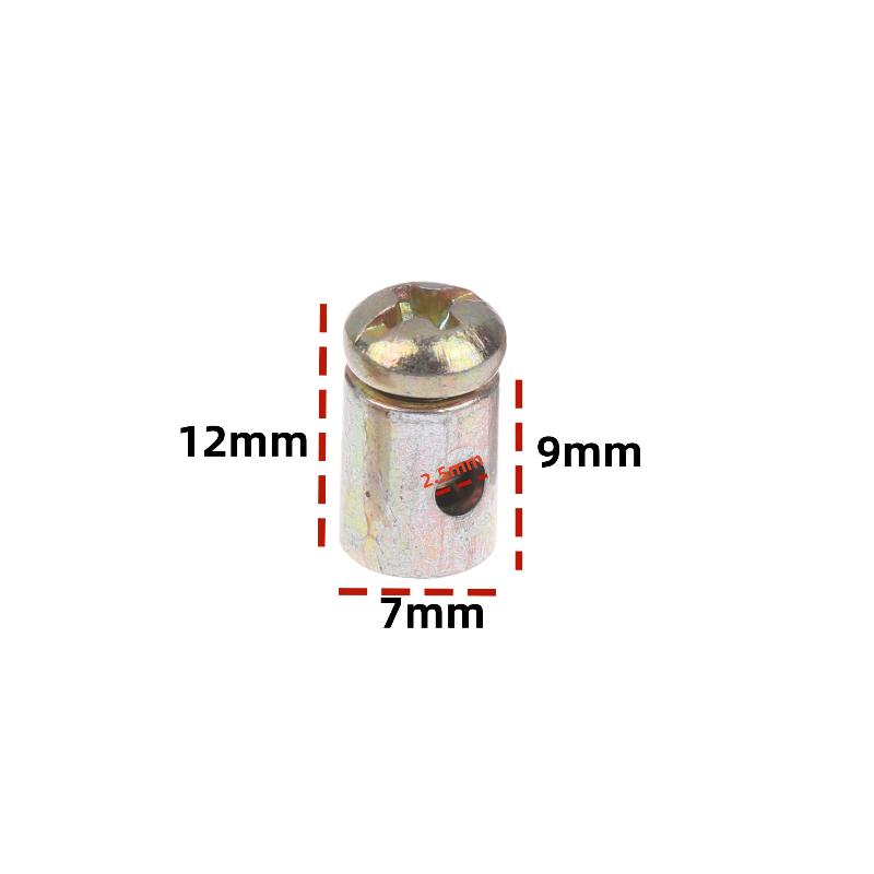 10/30/50Pcs Motorcycle Brake Clutch Choke Cable Repair Kart Bike Mower Parts Throttle Cable Nipple Screw Metal Stopper