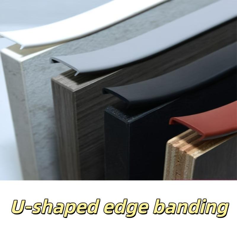 1pc 5m U-Shape Edge Banding Furniture Edge Strip Self Adhesive Edging Trim Edge Protector for Countertop Table Cabinets Shelve