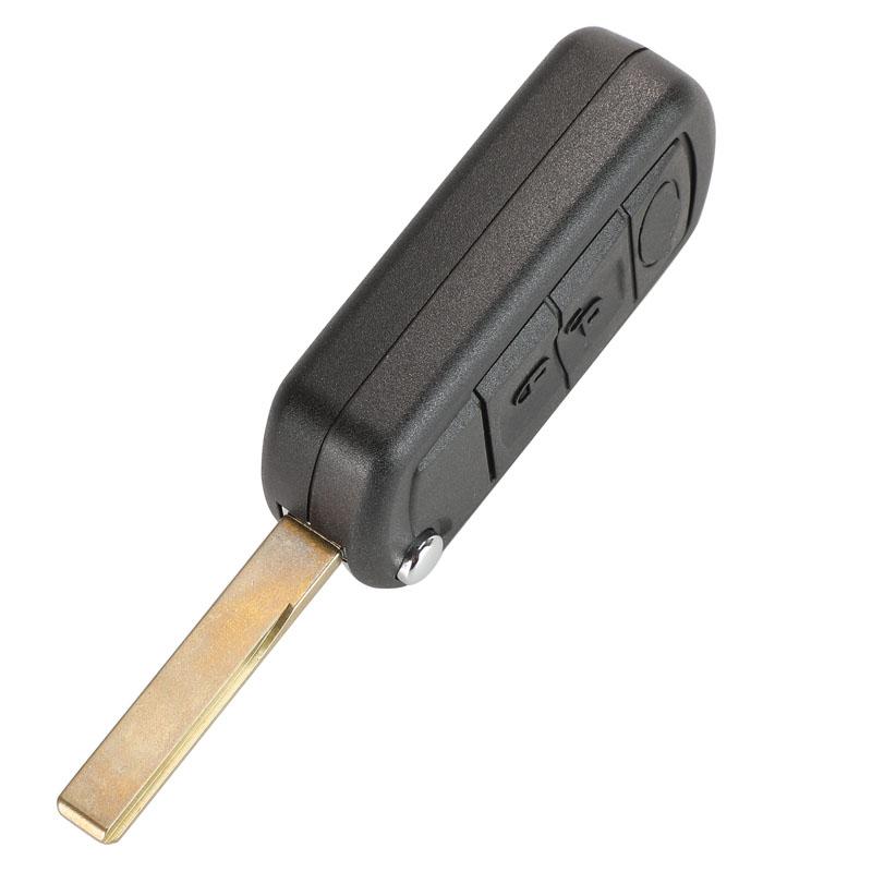 

jingyuqin 10p 3 кнопки дистанционного откидного ключа автомобиля чехол брелок стиль оболочки чехол для Land Rover Range Rover Sport LR3 Discovery каштановый