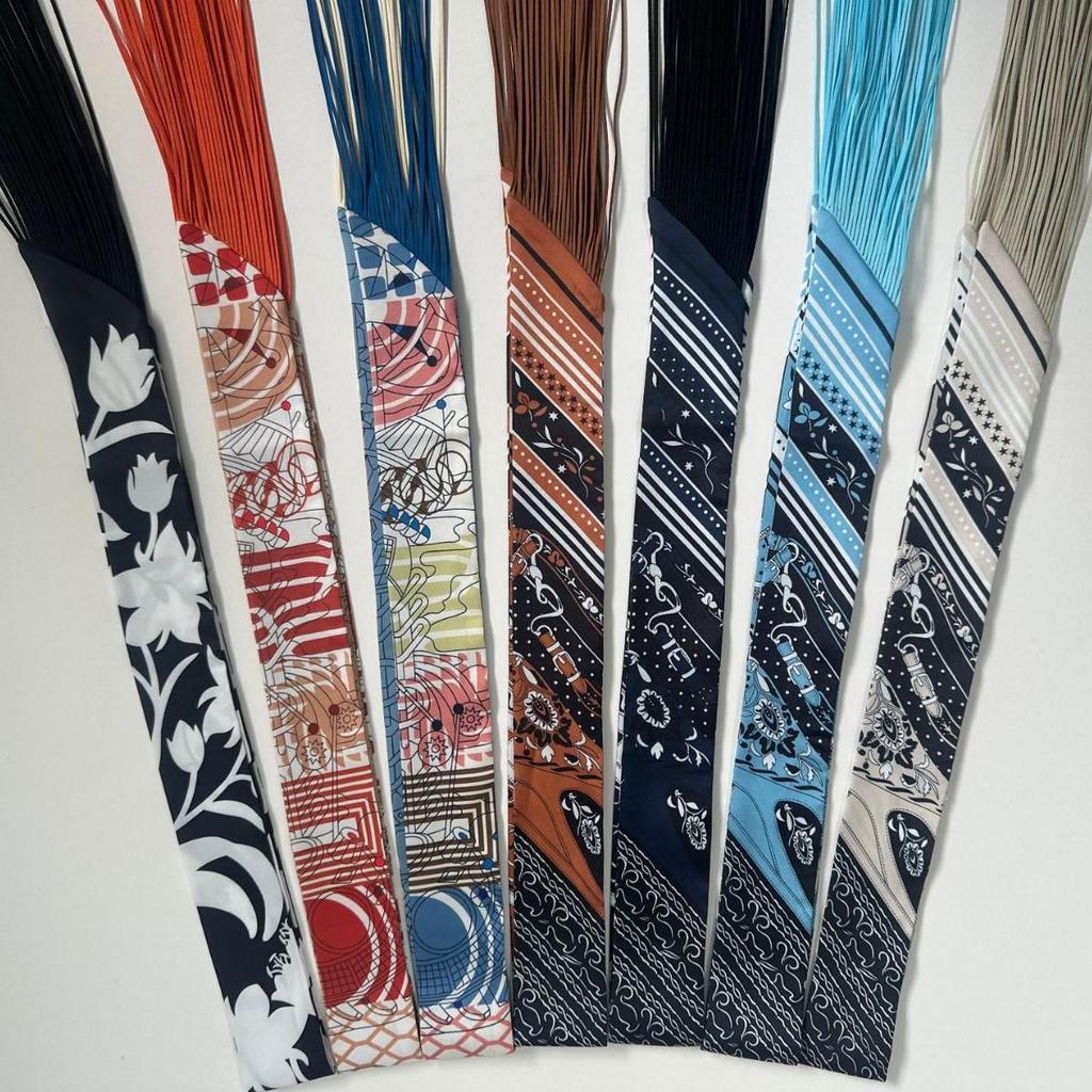 Dámská keprová hedvábná stuha v korejském stylu: Všestranný doplněk ke šále a tašce