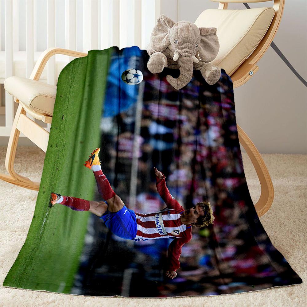 Atletico Madrid Player Blanket Comfortable Suitable for Chair Sofa Picnics Four Seasons Universal Modern Gifts For Family Or Friends