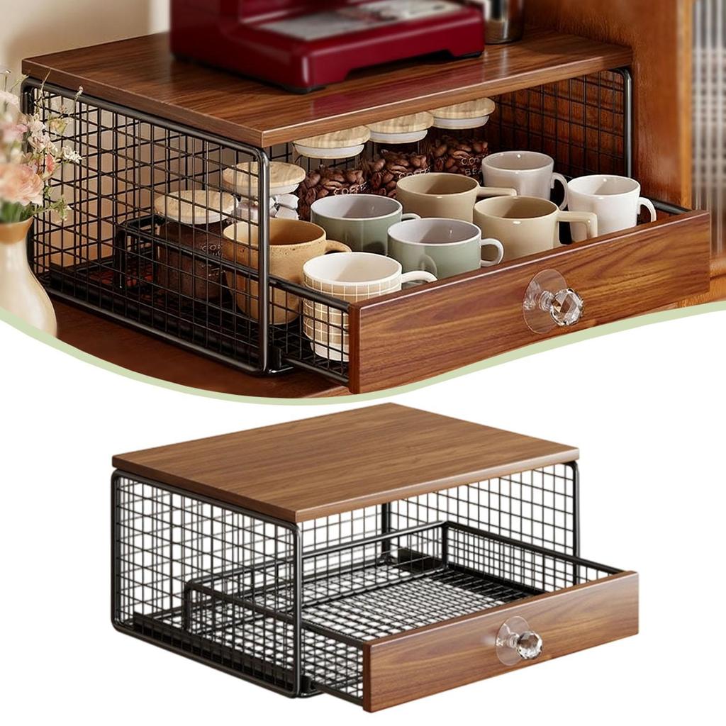 Coffee Pod Drawer, Portable Versatile Espresso Pod Holder, Coffee Capsule Drawer, Espresso Maker Machine Stand for Desktop